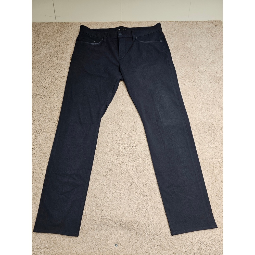 Hugo Boss Delaware Slim Fit Performance Stretch Pants Navy Blue 36/32 50477048